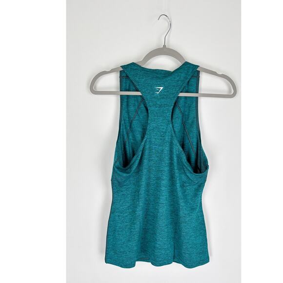GymShark Regular Fit Power Running Tank Top Womens Medium Blue Marl New B4A8J - Picture 4 of 8